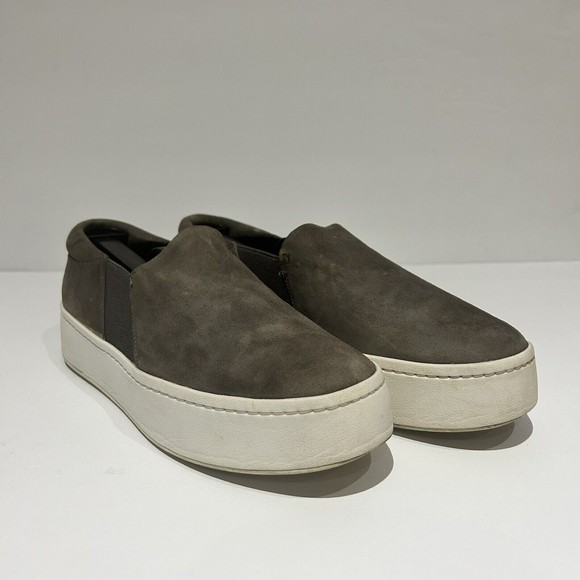 VINCE.‎ womens platform sneakers Grey size 6.5M suede Shoes - Picture 1 of 7